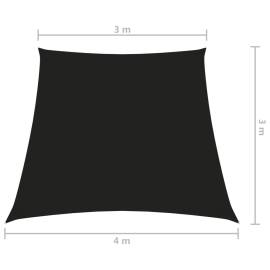 Pânză parasolar, negru, 3/4x3 m, țesătură oxford, trapez, 6 image