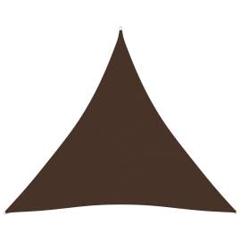 Parasolar, maro, 4x4x4 m, țesătură oxford, triunghiular