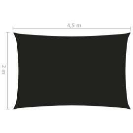 Parasolar, negru, 2x4,5 m, țesătură oxford, dreptunghiular, 6 image