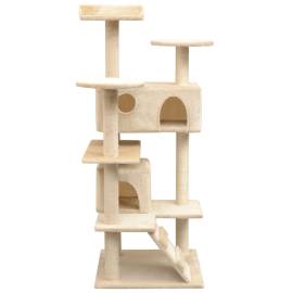 Ansamblu pentru pisici cu funie de sisal, 125 cm, bej, 2 image