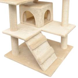 Ansamblu pentru pisici cu funie de sisal, 125 cm, bej, 4 image