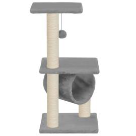 Ansamblu pentru pisici cu stâlpi din funie de sisal, gri, 65 cm, 3 image