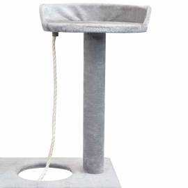 Ansamblu pisici, stâlpi cu funie de sisal, 150 cm, gri, 4 image