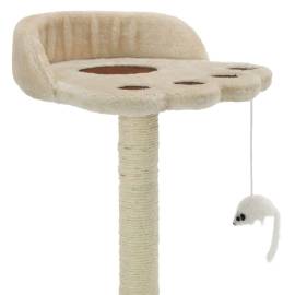 Ansamblu pisici, stâlpi funie sisal, bej și maro, 40 cm, 3 image