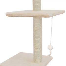 Ansamblu pisici, stâlpi funie sisal 260 cm, bej, 6 image