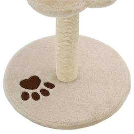 Ansamblu pisici cu stâlp funie sisal, bej și maro, 40 cm, 5 image