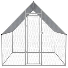 Coteț de găini pentru exterior, 2x2x1,92 m, oțel galvanizat, 2 image