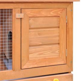 Cușcă de exterior iepuri cușcă adăpost animale mici, 1 ușă, lemn, 3 image