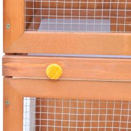 Cușcă de exterior iepuri cușcă adăpost animale mici, 1 ușă, lemn, 6 image
