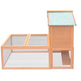 Cușcă pentru iepuri și alte animale de exterior, lemn, 6 image