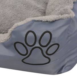 Pat pentru câini cu pernă căptușită, gri, mărime l, 4 image