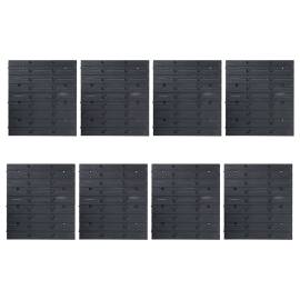 Set cutii depozitare 141 piese cu panouri de perete, roșu&negru, 6 image