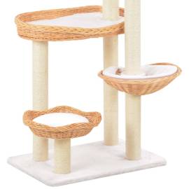 Ansamblu pentru pisici cu stâlp din funie sisal, lemn de salcie, 5 image