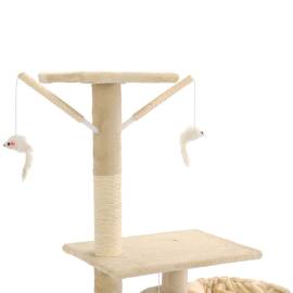 Ansamblu pentru pisici stâlpi din funie de sisal 230-250 cm bej, 5 image