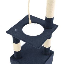 Ansamblu pisici, stâlpi din funie sisal, 109 cm bleumarin, 6 image