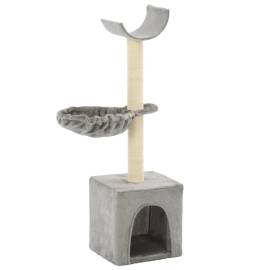 Ansamblu pisici, stâlpi funie de sisal, 105 cm, gri, 2 image