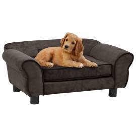 Canapea pentru câini, maro, 72 x 45 x 30 cm, pluș