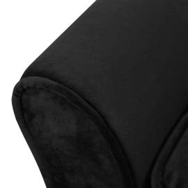 Canapea pentru câini, negru, 57x34x36 cm, pluș, 9 image