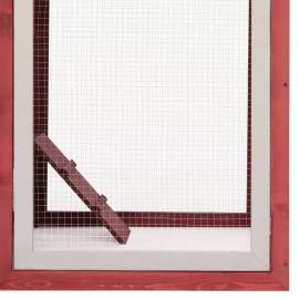 Coteț de păsări, roșu, 170 x 81 x 110 cm, lemn masiv pin & brad, 7 image
