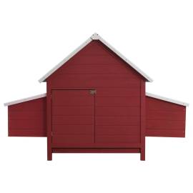 Coteț pentru păsări, roșu, 157 x 97 x 110 cm, lemn, 4 image