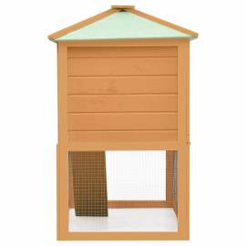 Cușcă pentru iepuri și alte animale, 2 niveluri, lemn, 4 image