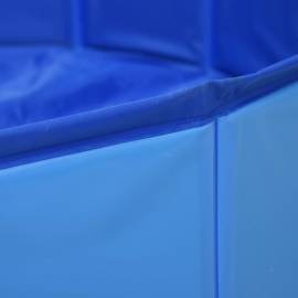 Piscină pentru câini pliabilă, albastru, 160 x 30 cm, pvc, 2 image