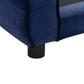Canapea pentru câini, albastru, 72x45x30 cm, pluș, 7 image