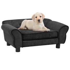 Canapea pentru câini, gri, 72x45x30 cm, pluș