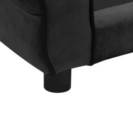 Canapea pentru câini, negru, 72x45x30 cm, pluș, 7 image