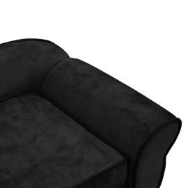 Canapea pentru câini, negru, 72x45x30 cm, pluș, 8 image