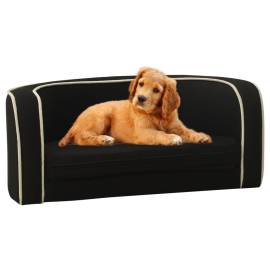 Canapea de câini pliabilă, negru, 76x71x30 cm, in, cu pernă, 3 image