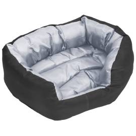 Pernă reversibilă și lavabilă pentru câini, gri și negru, 65x50x20 cm, 9 image