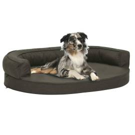 Saltea ergonomică pat de câini, gri închis, 75x53 cm, aspect in