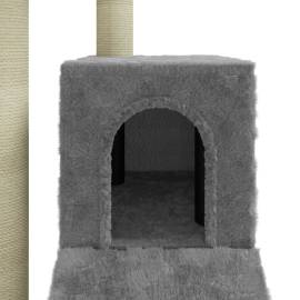 Ansamblu pisici, stâlpi din funie sisal, gri deschis, 92 cm, 7 image