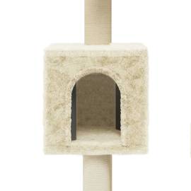 Ansamblu pisici cu stâlpi din funie de sisal, crem, 104 cm, 7 image