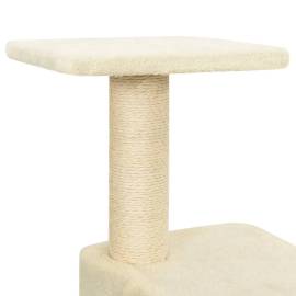Ansamblu pisici cu stâlpi din funie de sisal, crem, 119 cm, 7 image
