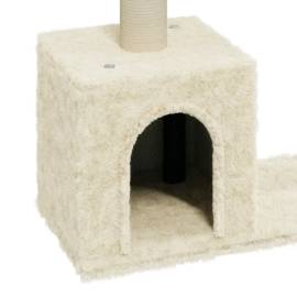 Ansamblu pisici cu stâlpi din funie de sisal, crem, 60 cm, 5 image