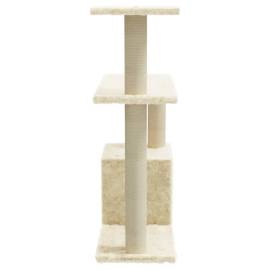 Ansamblu pisici cu stâlpi din funie de sisal, crem, 70 cm, 4 image