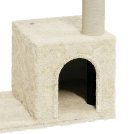Ansamblu pisici cu stâlpi din funie de sisal, crem, 70 cm, 5 image