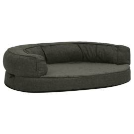 Saltea ergonomică pat câini gri închis 75x53cm aspect in/fleece, 2 image