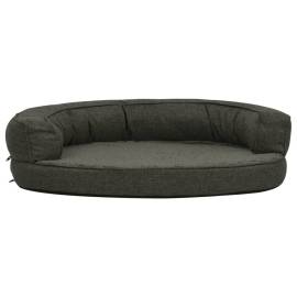 Saltea ergonomică pat câini gri închis 75x53cm aspect in/fleece, 4 image
