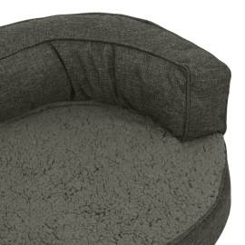Saltea ergonomică pat câini gri închis 75x53cm aspect in/fleece, 7 image