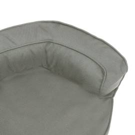 Saltea ergonomică pat de câini, 60x42 cm, gri, aspect de in, 6 image