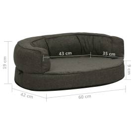Saltea ergonomică pat de câini, gri închis, 60x42 cm, fleece, 8 image