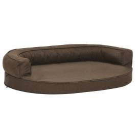 Saltea ergonomică pat de câini, maro, 75x53 cm aspect in/fleece, 2 image