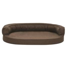 Saltea ergonomică pat de câini, maro, 75x53 cm aspect in/fleece, 3 image