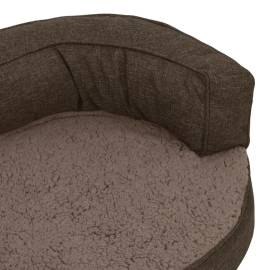 Saltea ergonomică pat de câini maro, 60x42 cm, aspect in/fleece, 7 image