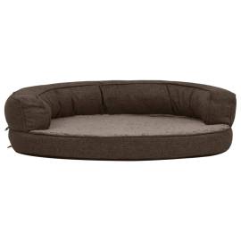 Saltea ergonomică pat de câini maro 75x53 cm aspect in/fleece, 4 image
