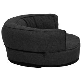Saltea ergonomică pat de câini negru 75x53 cm aspect in/fleece, 5 image