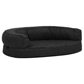 Saltea ergonomică pat de câini negru 75x53 cm aspect in/fleece, 2 image